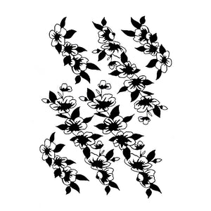 Scattered Blossom Cluster Tattoo - 2 | Temporalis
