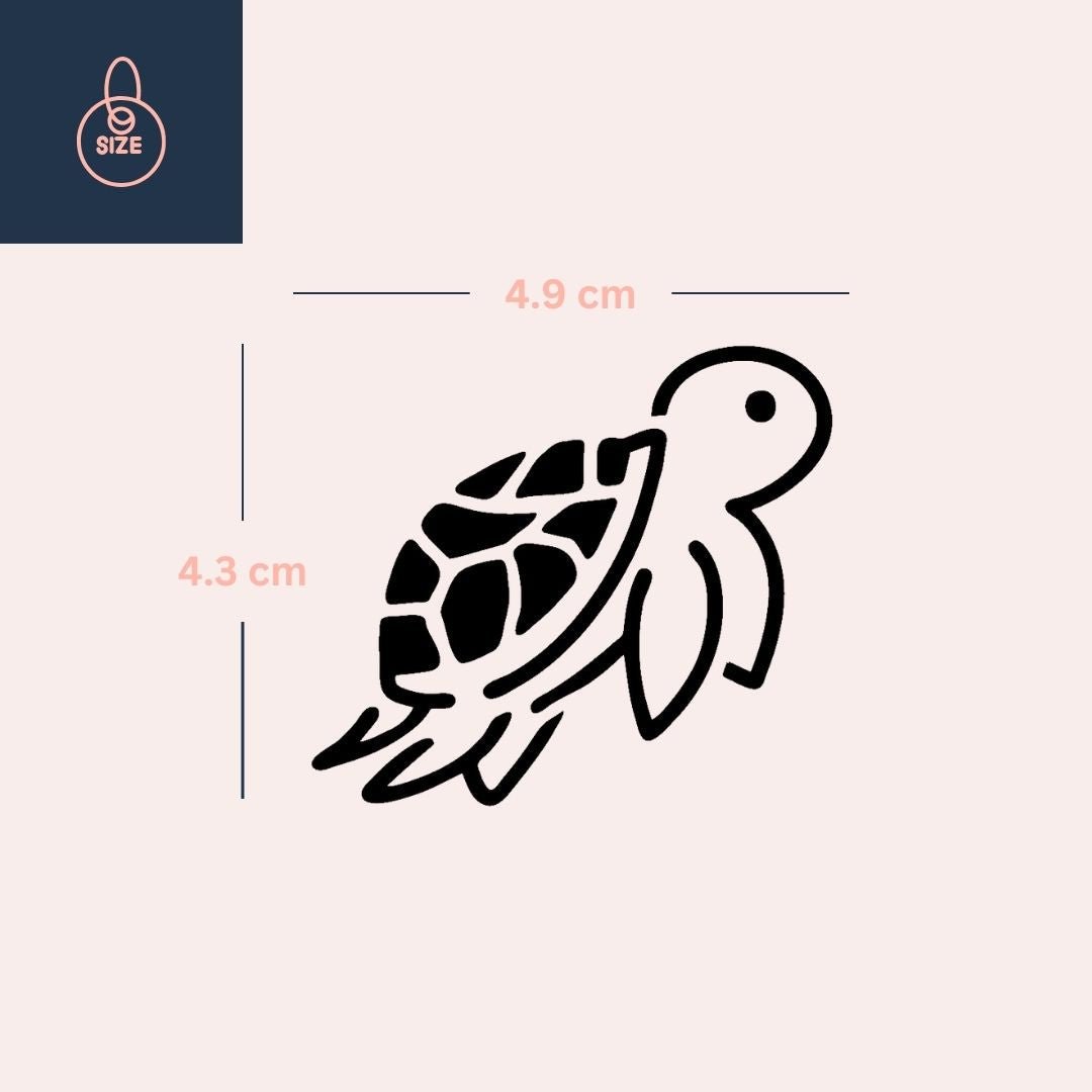 Minimalistische schildpad tatoeage | Temporalis, image size:1080x1080