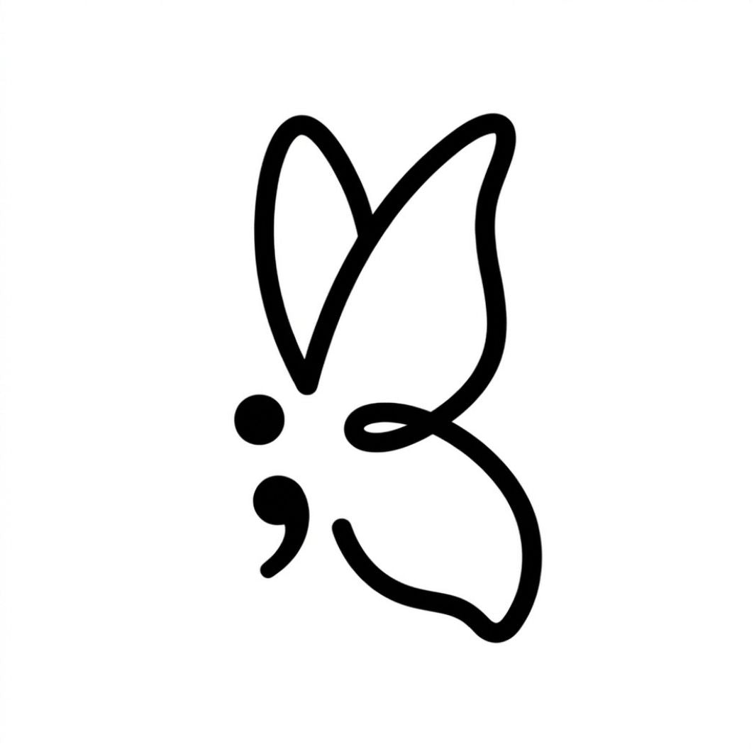 Semicolon butterfly temporary tattoo - 2 | Temporalis