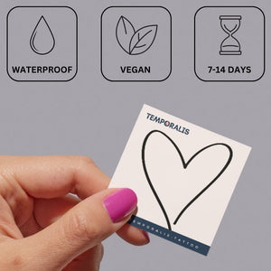 Sketched Heart Tattoo - 3 | Temporalis