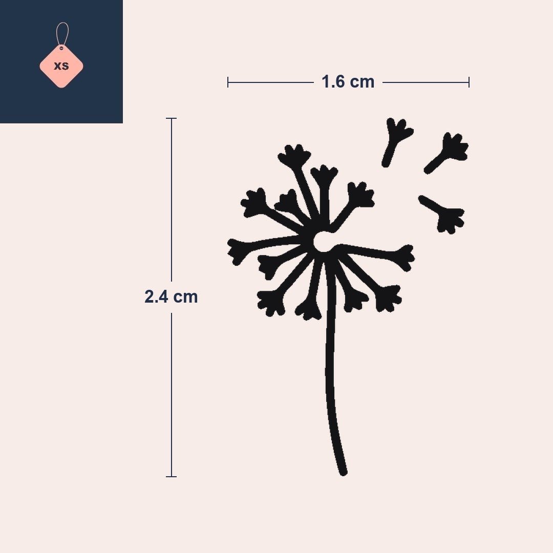 Pusteblumen-Tattoo mit drei fliegenden Samen - 4 | Temporalis