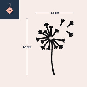 Pusteblumen-Tattoo mit drei fliegenden Samen - 4 | Temporalis