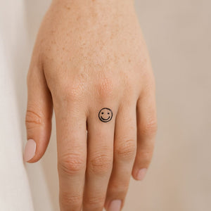 Smiley face temporary tattoo - 1 | Temporalis