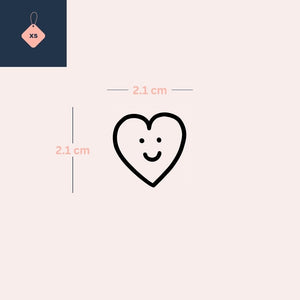 Smiling heart temporary tattoo - 4 | Temporalis