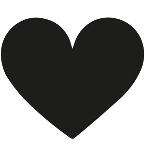 Solid black heart temporary tattoo - 2 | Temporalis