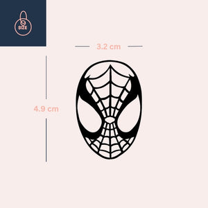 Spider - Man mask line art temporary tattoo - 4 | Temporalis