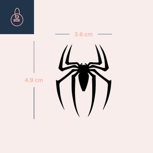 Spider silhouette temporary tattoo 3 - Temporalis