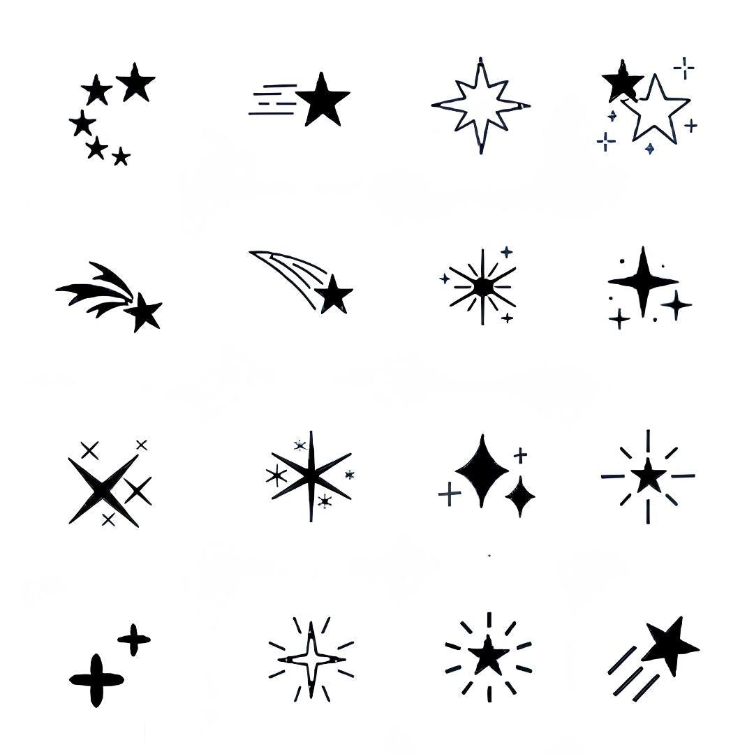 Star Sparks Set Tattoo - 2 | Temporalis