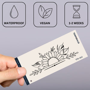 Amanecer Girasol 2 - Temporalis® - Tatuaje temporal