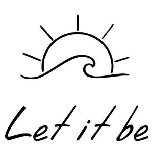 Sunrise & wave 'Let it be' temporary tattoo - 2 | Temporalis