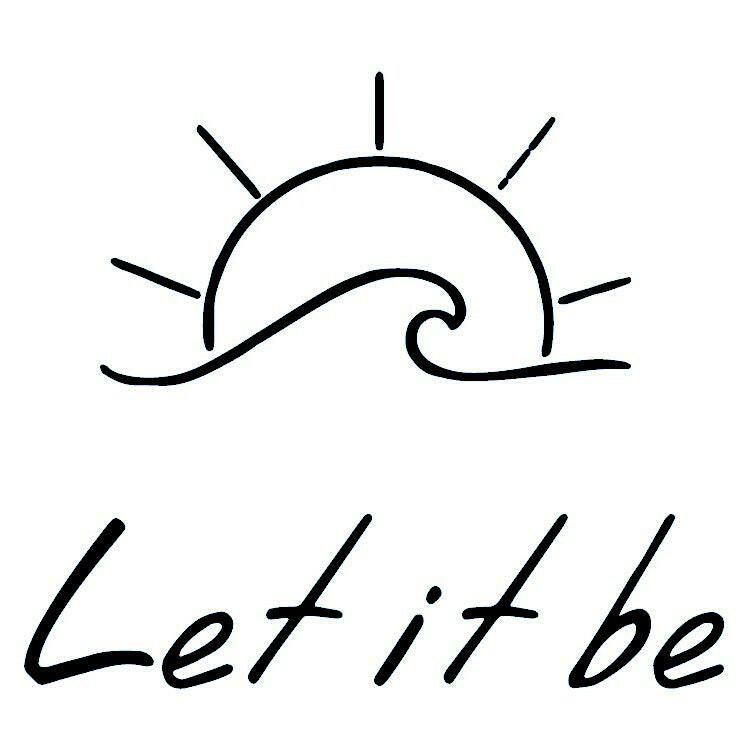 Sunrise & wave 'Let it be' temporary tattoo - 2 | Temporalis