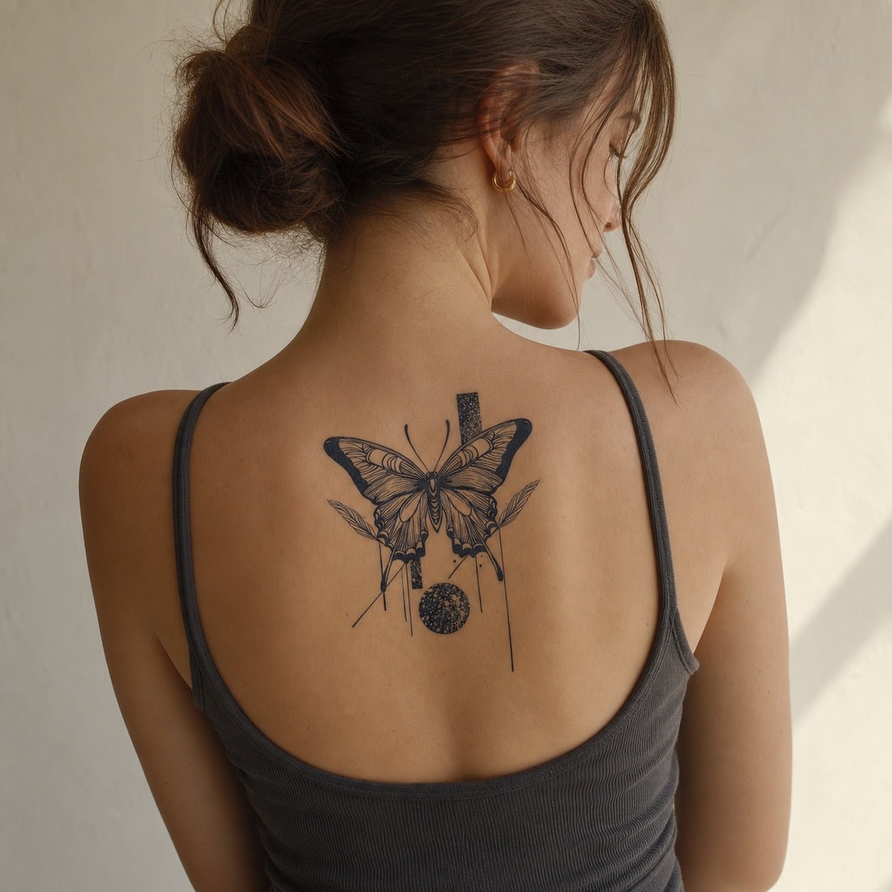 Swallowtail Butterfly & Moon Tattoo - 1 | Temporalis