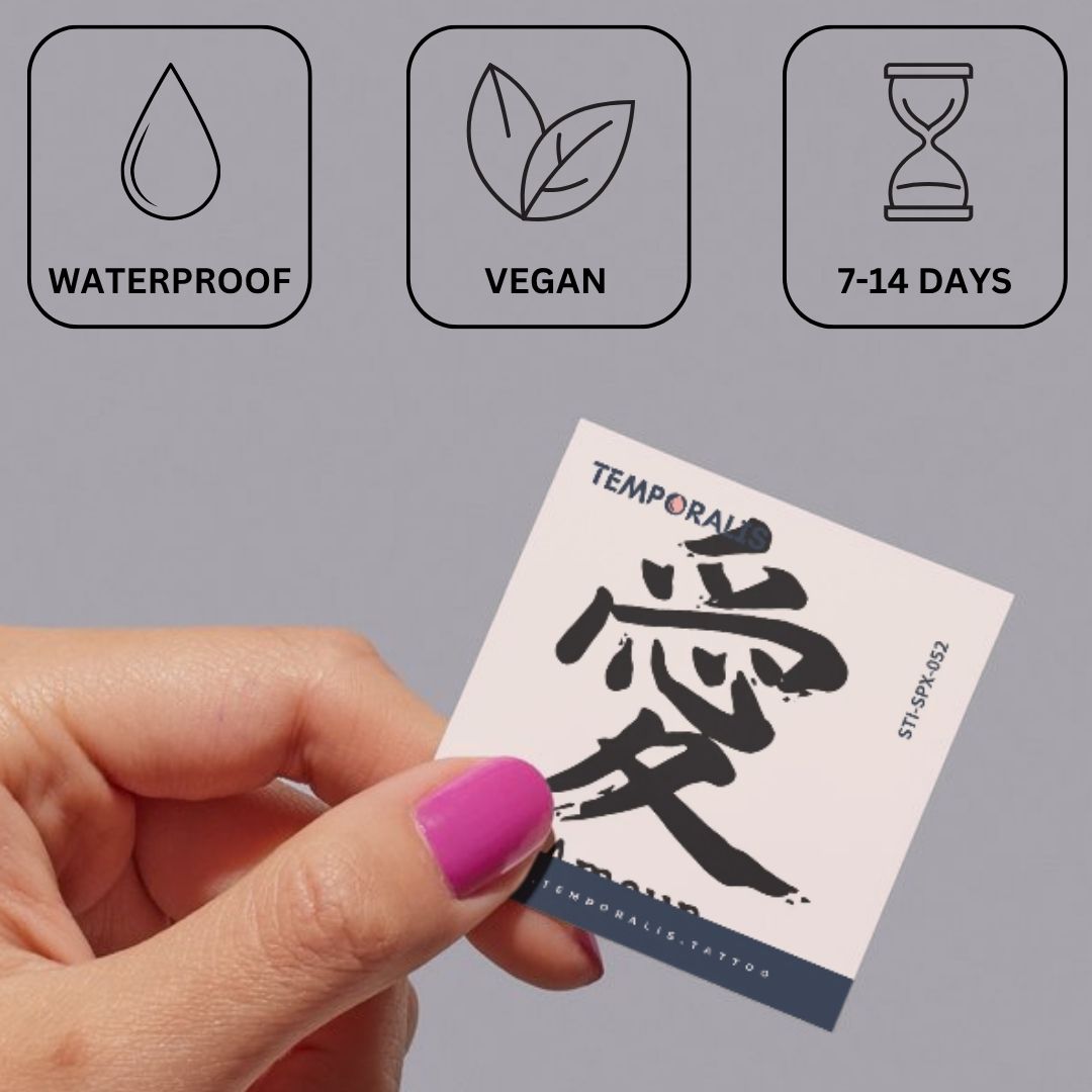 Temporary tattoo with Chinese 'Love' character - 3 | Temporalis
