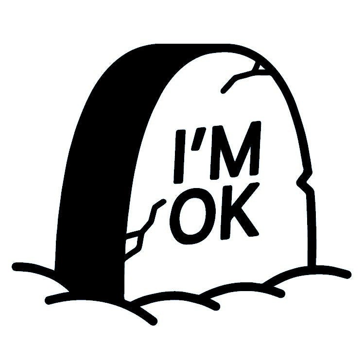 Tombstone 'I'M OK' temporary tattoo - 2 | Temporalis