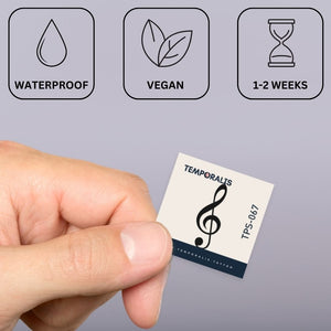 Treble clef temporary tattoo - 3 | Temporalis