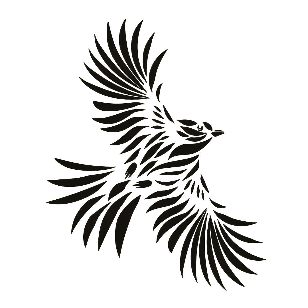 Tribal Eagle in Flight Tattoo - 2 | Temporalis
