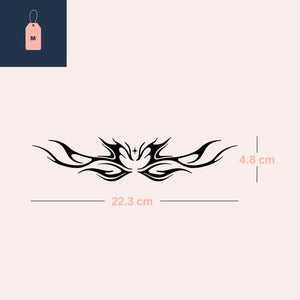 Tribal phoenix with spread wings temporary tattoo - 4 | Temporalis