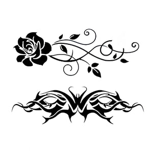 Tribal & Rose Vine Tattoo - 2 | Temporalis