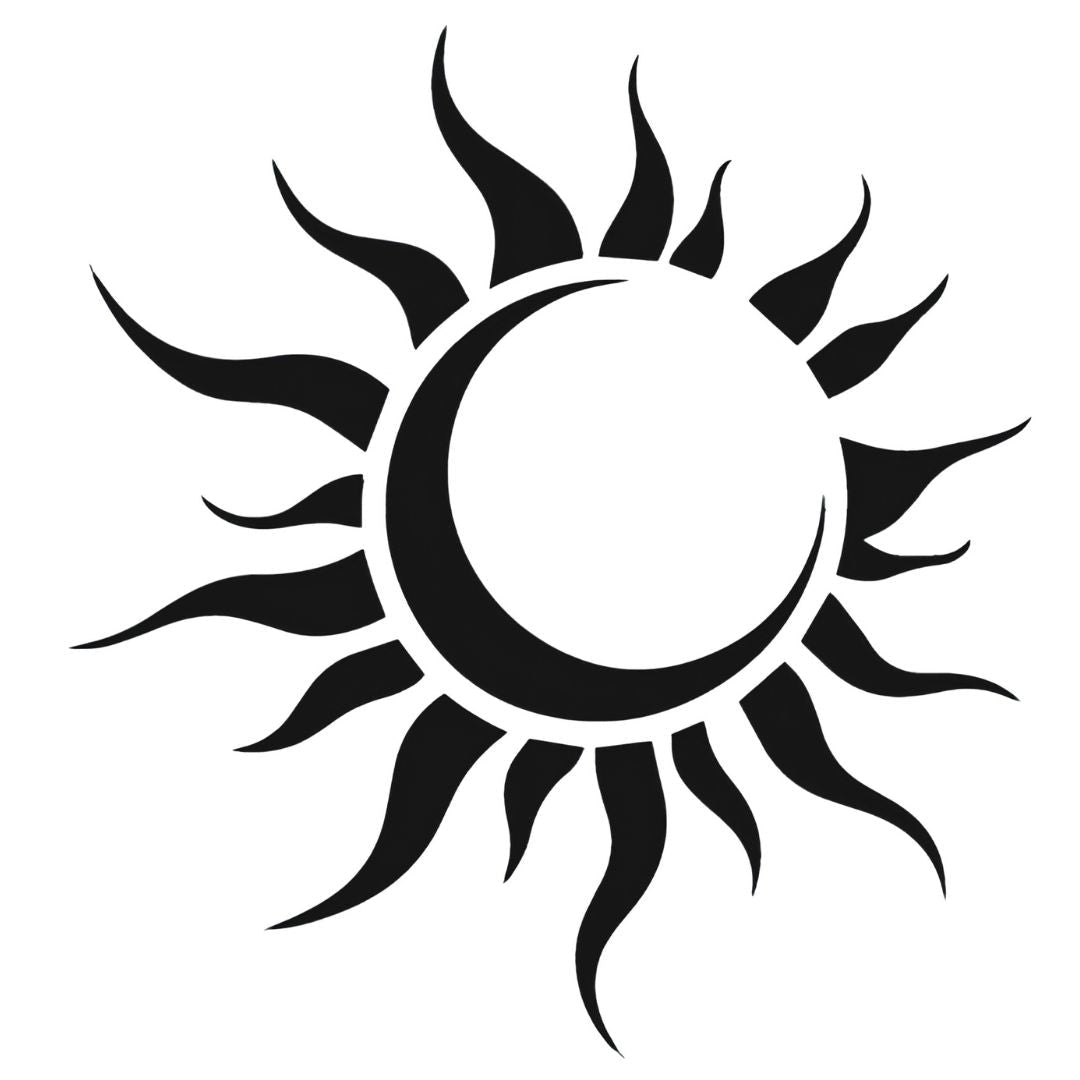 Tribal Sun and Moon Tattoo - 2 | Temporalis
