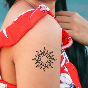 Tribal sun temporary tattoo - 1 | Temporalis