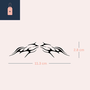 Tribal wings temporary tattoo - 4 | Temporalis