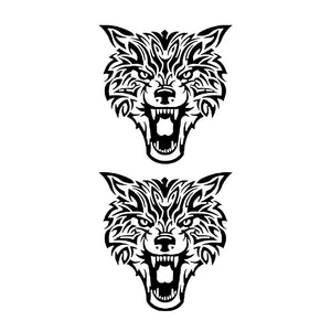 Tribal Wolf Head Tattoo - 2 | Temporalis