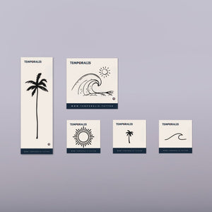 Tropical - Tatoveringssæt (5 tatoveringer) 1 - Temporalis® - Midlertidig tatovering