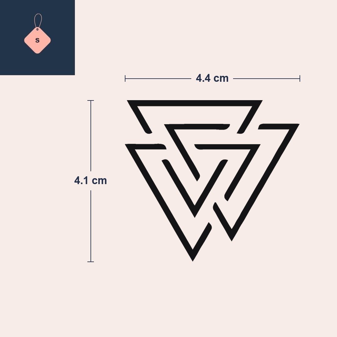 Valknut Triangles Tattoo - 4 | Temporalis