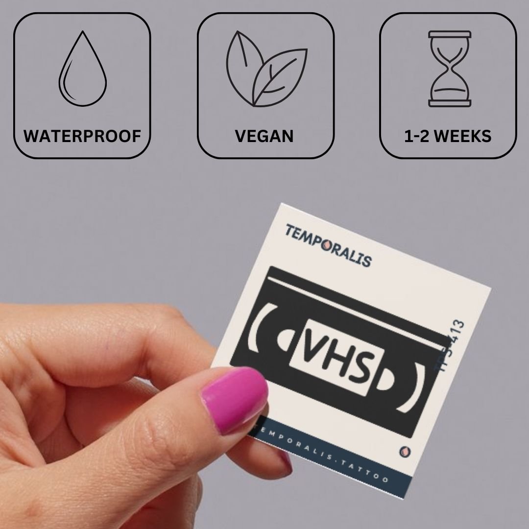 VHS tape temporary tattoo - 3 | Temporalis