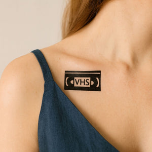 VHS tape temporary tattoo - 1 | Temporalis