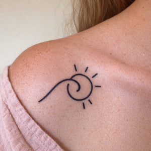 Wave and Sun Tattoo - 1 | Temporalis