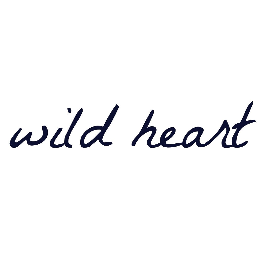 Wild heart temporary tattoo in cursive script - 2 | Temporalis