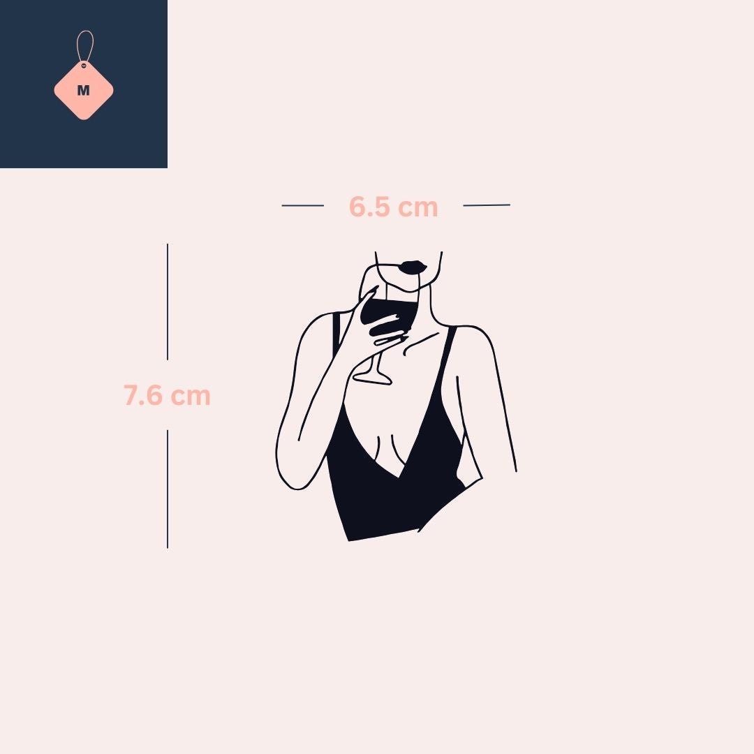 Woman with Wine Glass Temporary Tattoo – Minimal One - Line Art - 4 | Temporalis
