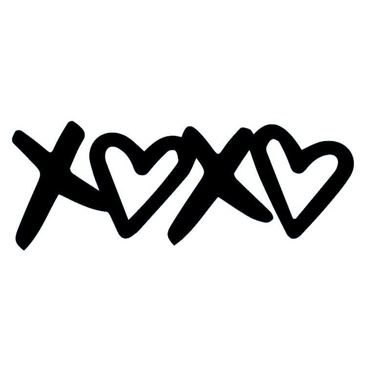 XOXO Hearts temporary tattoo - 2 | Temporalis