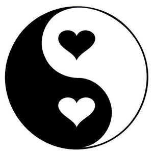 Yin Yang Hearts Temporary Tattoo - 2 | Temporalis