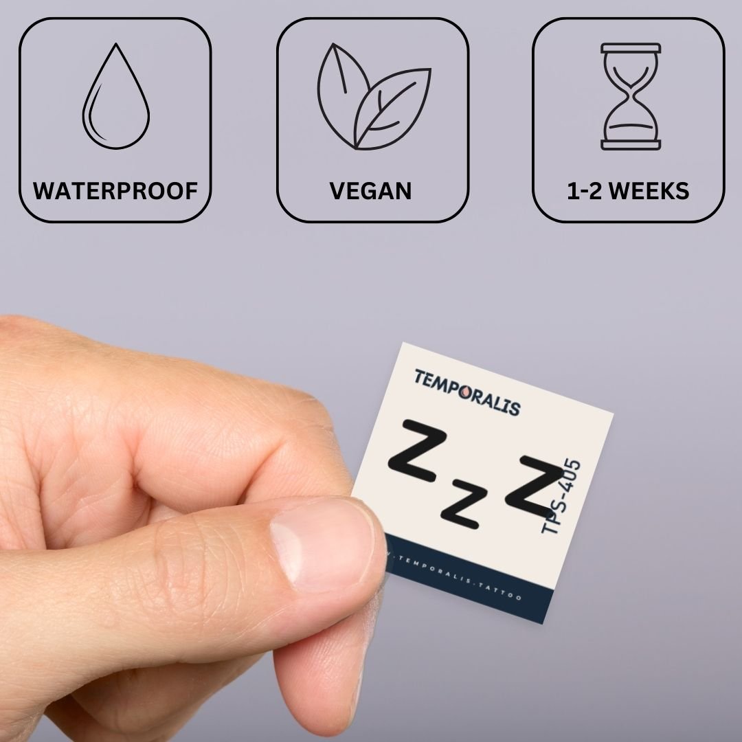 ZZZ Sleep Symbol Temporary Tattoo - 3 | Temporalis